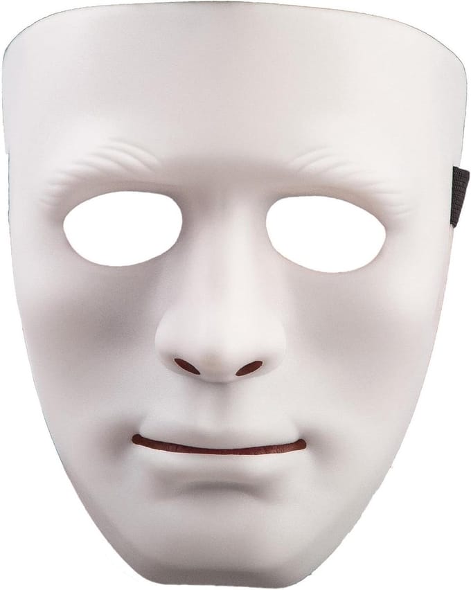 Gezichtsmasker - Masker carnaval - Feest decoratie - Wit gezicht ontwerp - One size - Wit