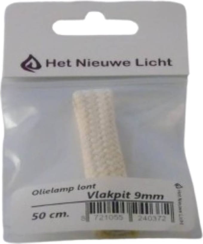Het Nieuwe Licht ® - Platte olielamp lont - 9mm vlakpit - voor petroleum lamp