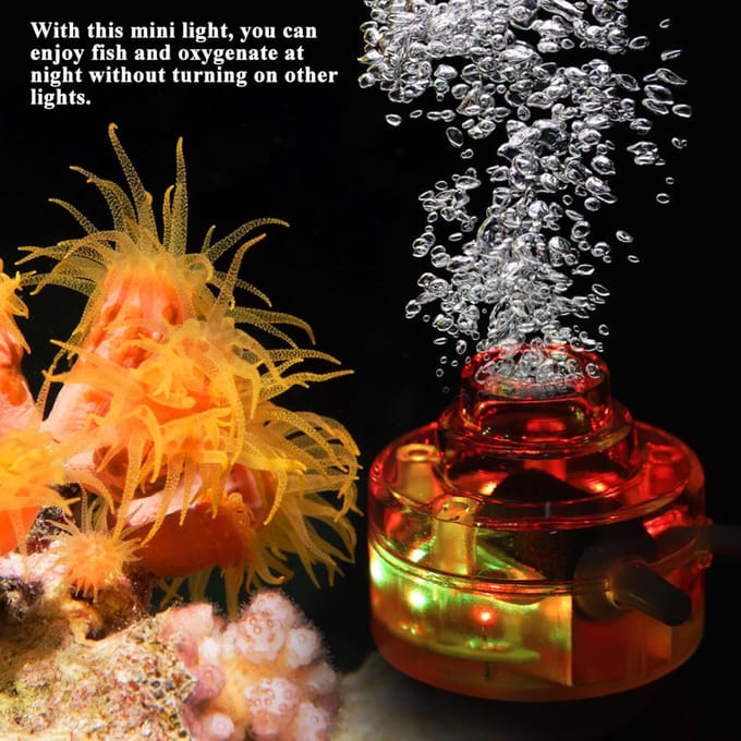 Waterdichte Aquarium Bubbellamp Vissenkom Onderwater Dompelbaar Landschapsdecoratie Lamp white
