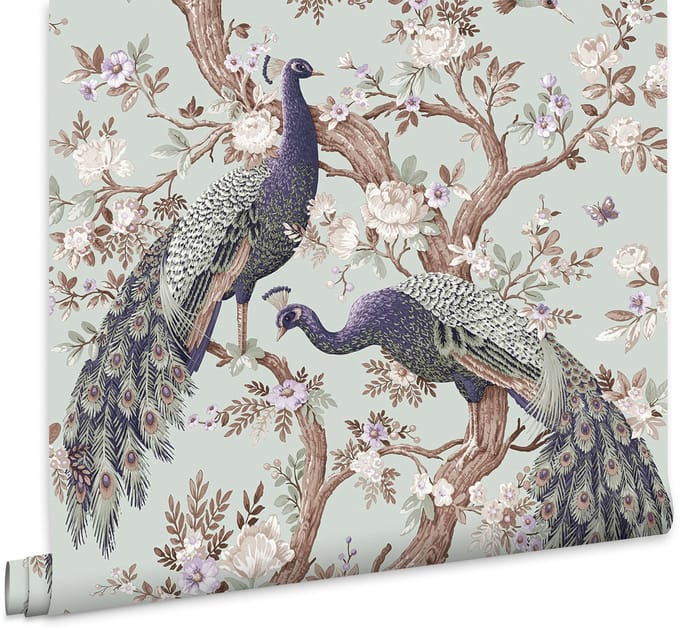 Laura Ashley Belvedere Behang - Dieren - 10mx52cm - Groen