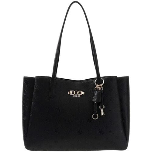 Guess Anise multi comp tote shopper black logo