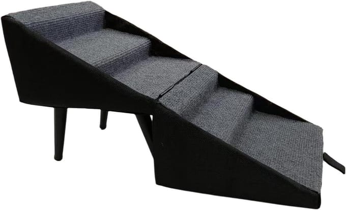 Honden trap - Huisdier helling - Veilige toegang - Inklapbaar ontwerp - Tot 62 cm - Grijs