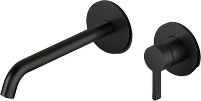 Hotbath Ace - Wastafelmengkraan - zonder Waste - Laag - Geborsteld Zwart PVD - Inbouw - Messing - V01