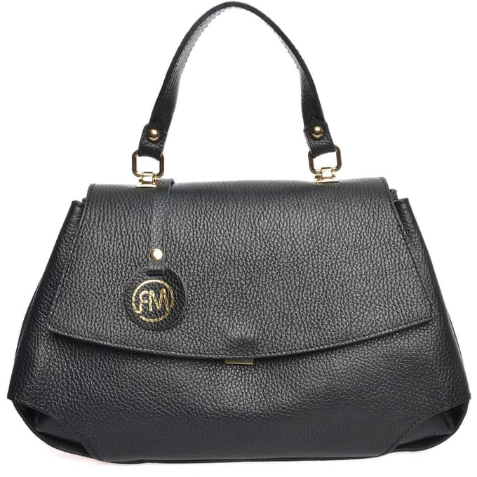 Roberta M Zwart Rundleer Tas
