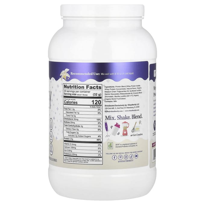 Active, Vita Wei Eiwitpoeder, Vanille, 969.6G (2.13lb)