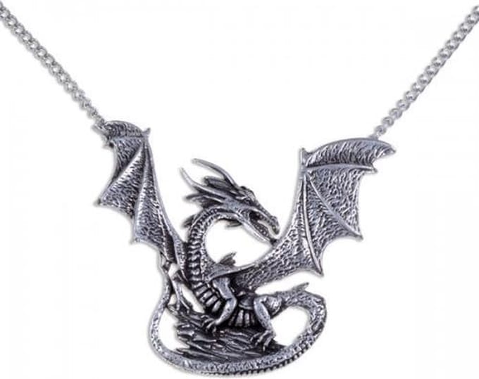 Rots draak hanger  , fantasy hanger (PN86)