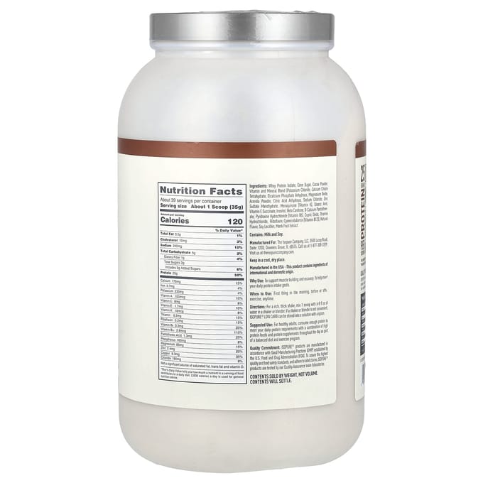 Low Carb Eiwitpoeder, Chocolade, 3 Lb (1.36 Kg)