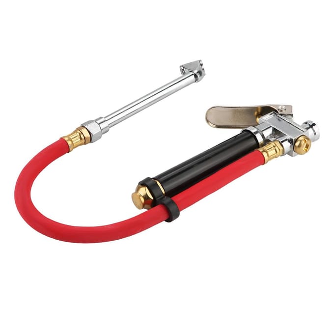 Draagbare auto-luchtbandenvuller, vulpomp, meter, dubbele klem, luchtcompressorslang, gereedschap red