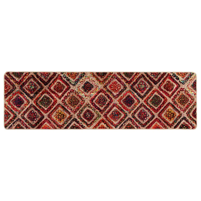 vidaXL - Tapijt - Runner - MARSA - Meerkleurig - 50 - x - 150 - cm - Polyester - en - PVC