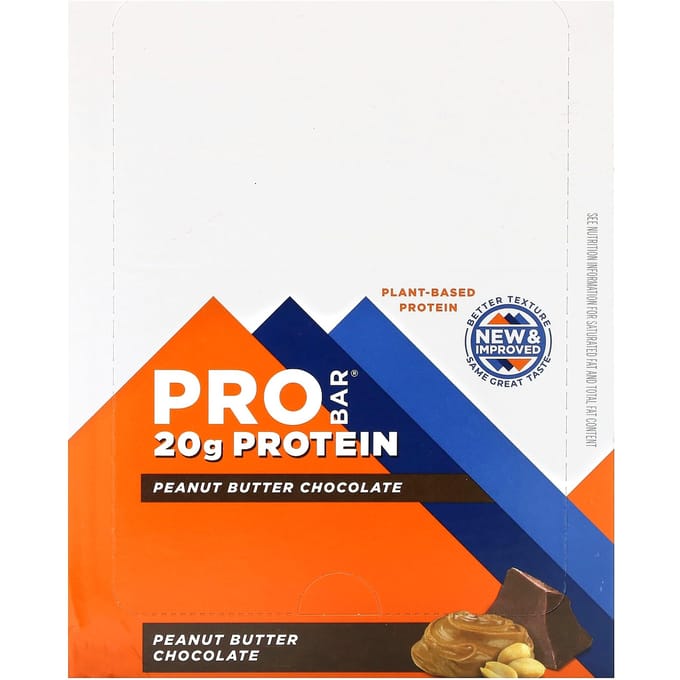ProBar, Eiwitreep, Pinda Boter Chocolade, 12 verpakkingen, 70 g (2,47 oz) elk