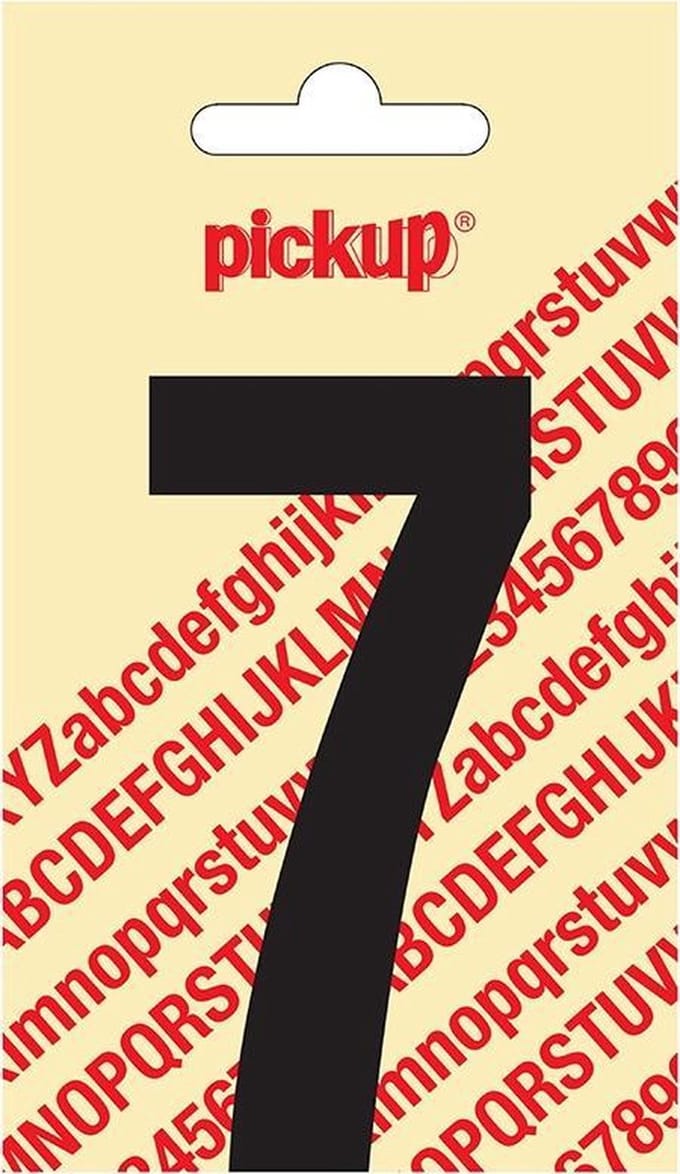 Pickup plakcijfer Nobel 90 mm zwart 7 - 310020907