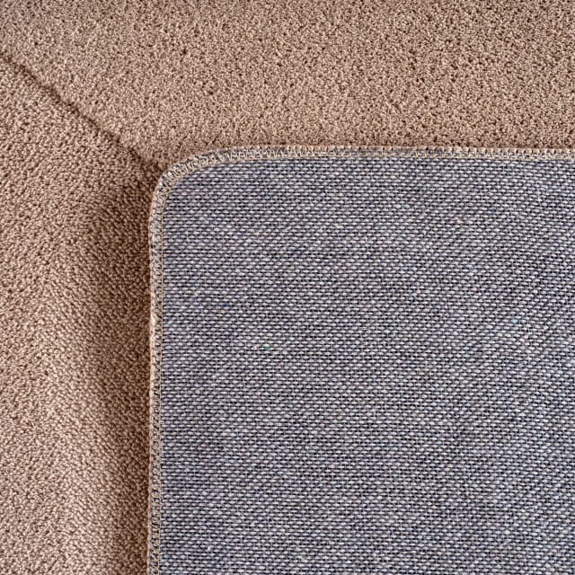 Japandi Vloerkleed - Hoogpolig - Scandinavisch Abstract Design - 3D-Effect - Beige- 80x150 CM