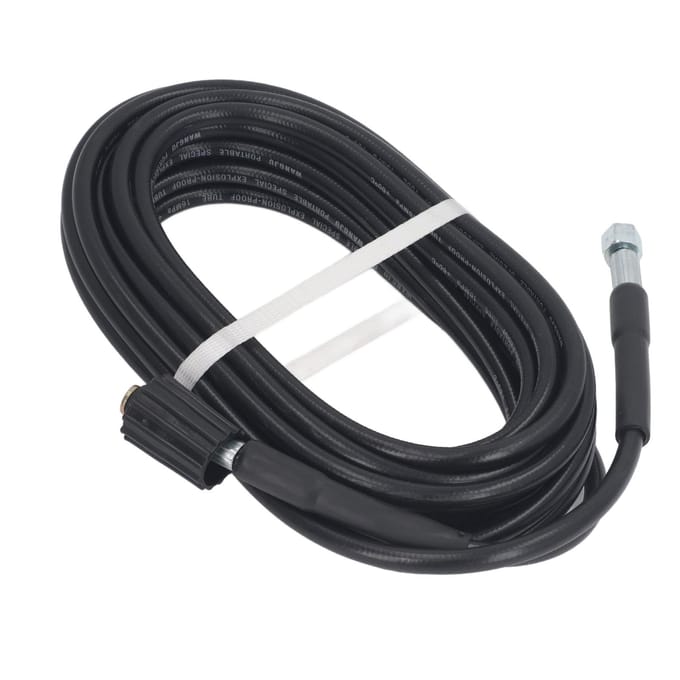 10m Hogedrukreinigerslang PVC Rubber Explosieveilige Slang Flexibele Waterslang voor Autoreiniging black