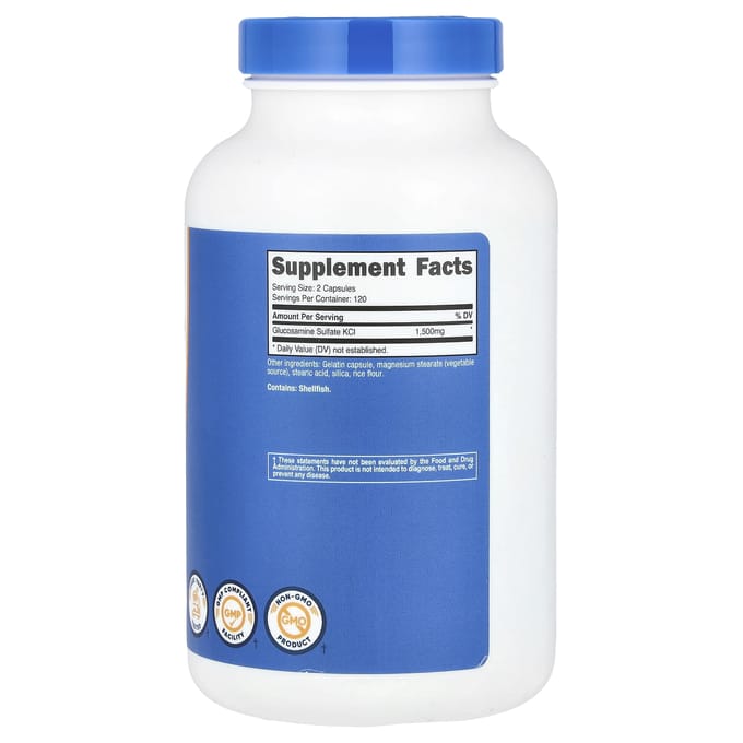 Sulfate de Glucosamine, 1 500 mg, 240 Capsules (750mg par capsule)