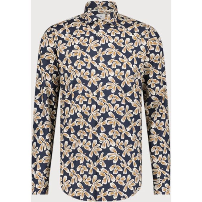Blue Industry Bloemenprint stretch shirt |