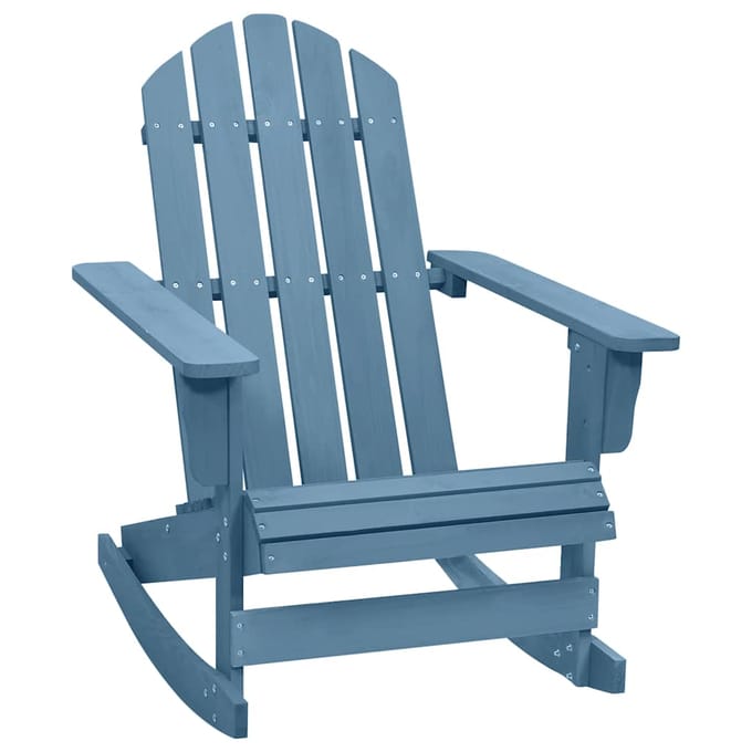 vidaXL - Schommelstoel - Adirondack - massief - vurenhout - blauw