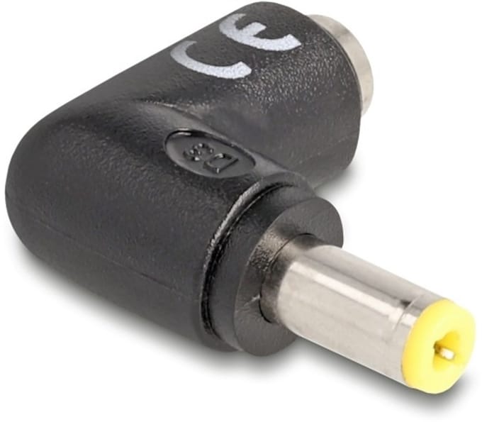 DC haakse adapter | 5,5 x 2,5mm | max. 20V/5A (100W) | zwart