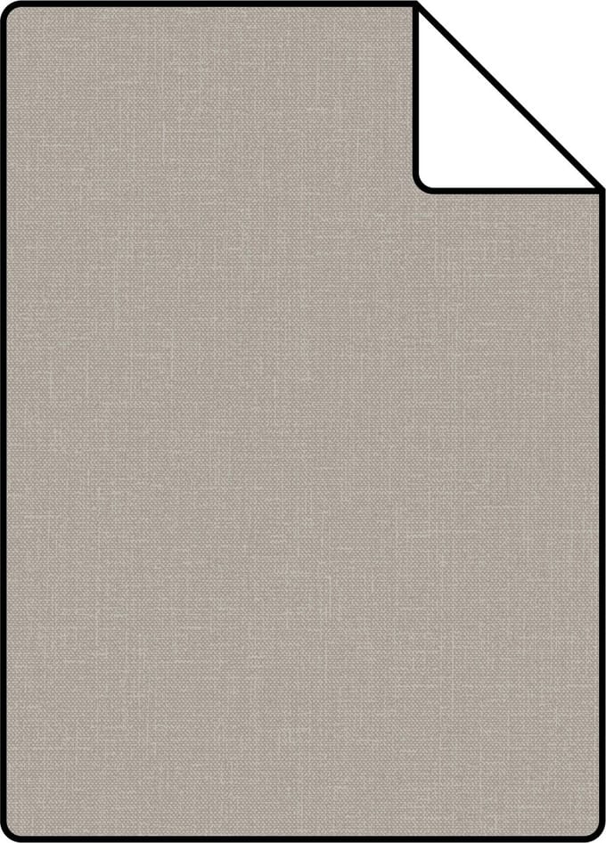 Proefstaal ESTAhome behang krijtverfeffect met linnenstructuur taupe - 26.5 x 21 cm - 127645-S