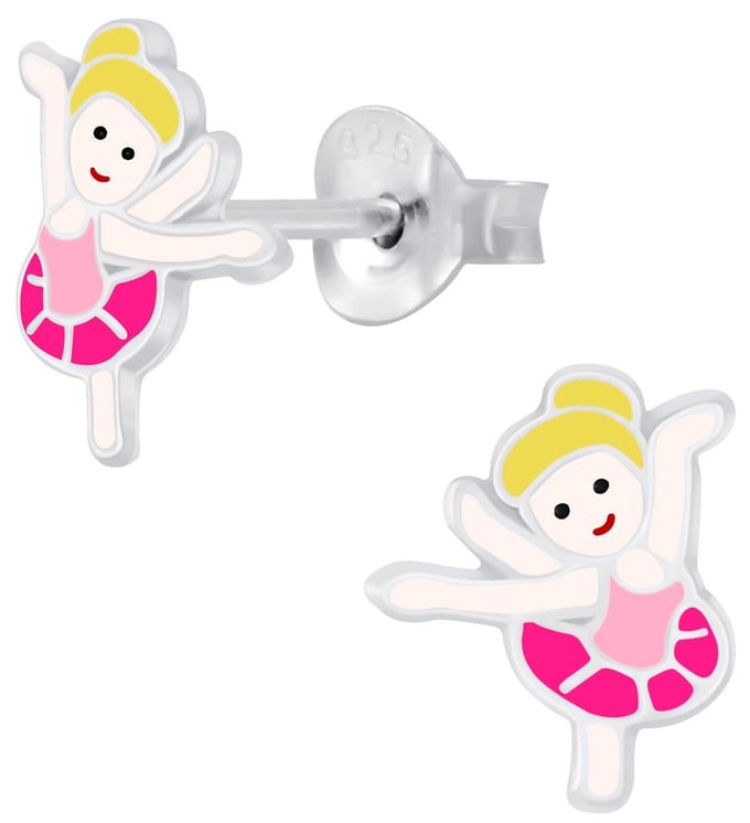 Joy|S - Zilveren ballerina ballet danseres oorbellen