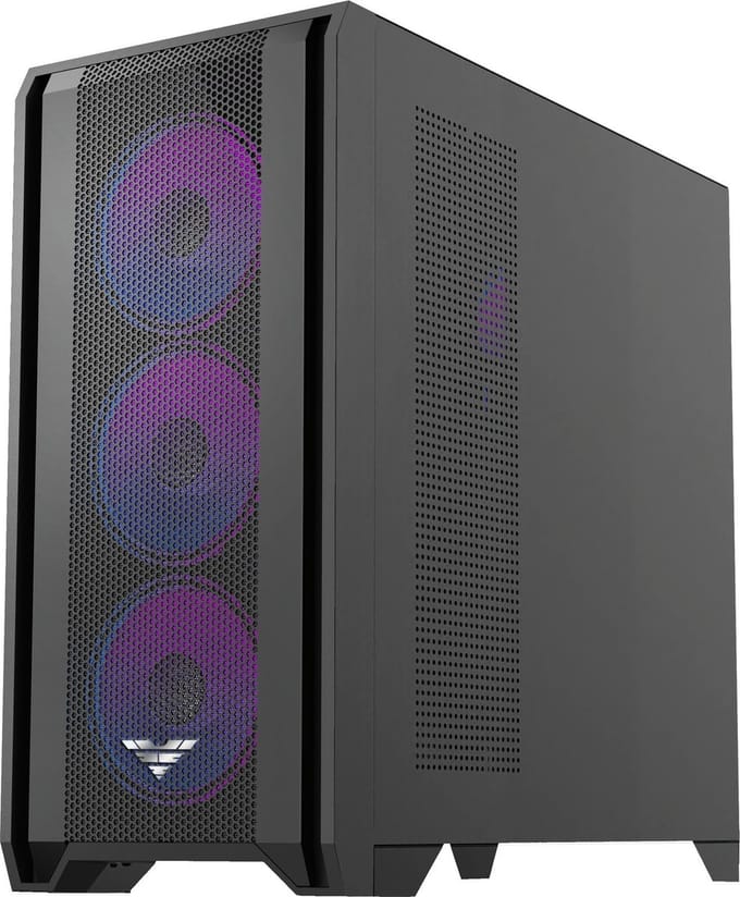 PREYON Nest Windy+ - PC Case - Behuizing - Compatibel voor Micro-ATX, Mini-ITX - Zonder voeding - ARGB - Zwart
