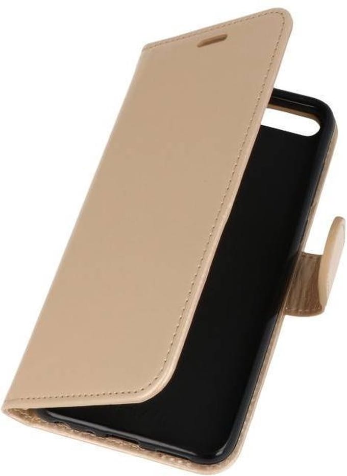 Wallet Cases Hoesje Geschikt voor Huawei Honor 7X Goud