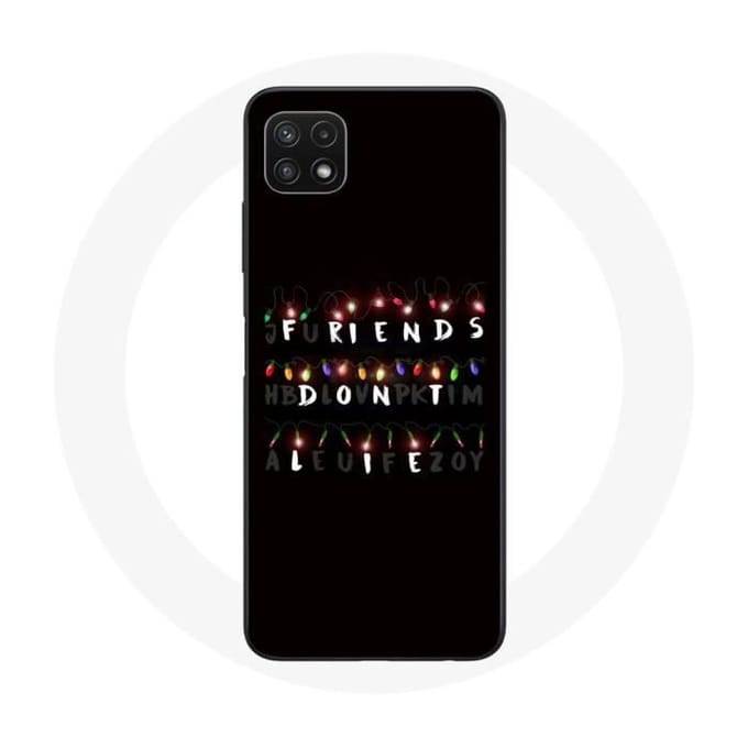 Coque - MANIACASE - Samsung Galaxy A22 5G - Souple - Noir - Stranger Things Joyeux Noël