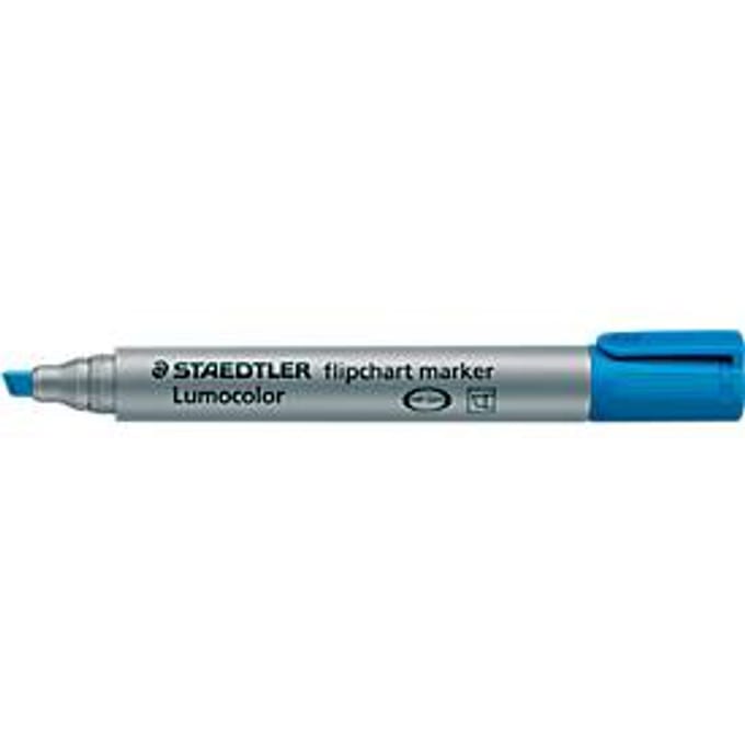 STAEDTLER flipchartmarker Lumocolor blauw, 2-5 mm, wigvormige punt