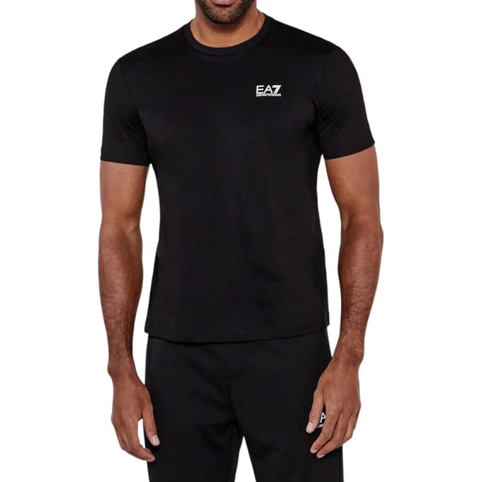 EA7 T-Shirt Met Grafische Print Op De Achterkant, Zwart