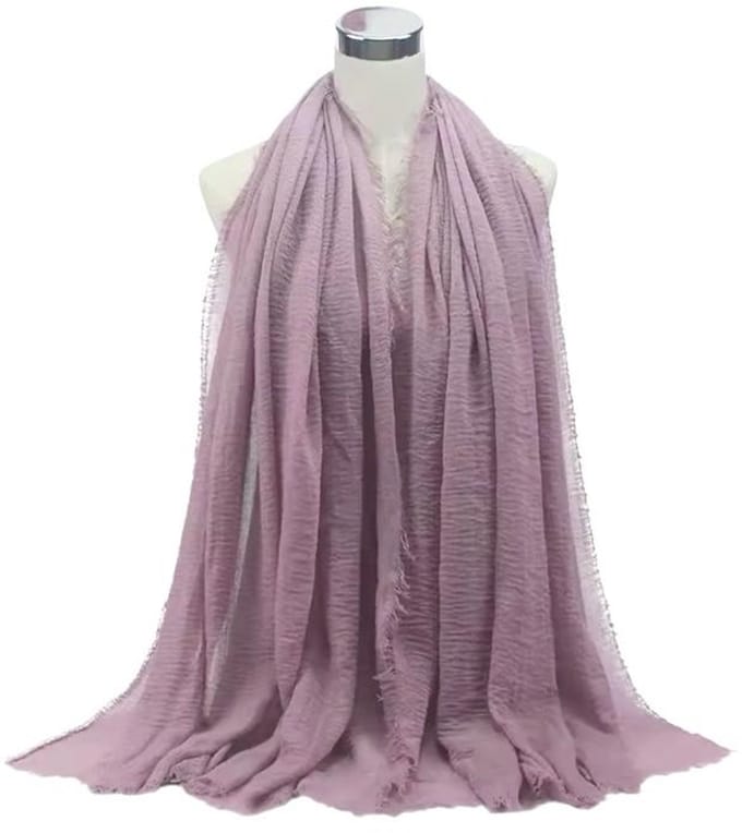 Lange Dunne Sjaal - Effen - Oudroze - 190 x 95 cm (041101A1)