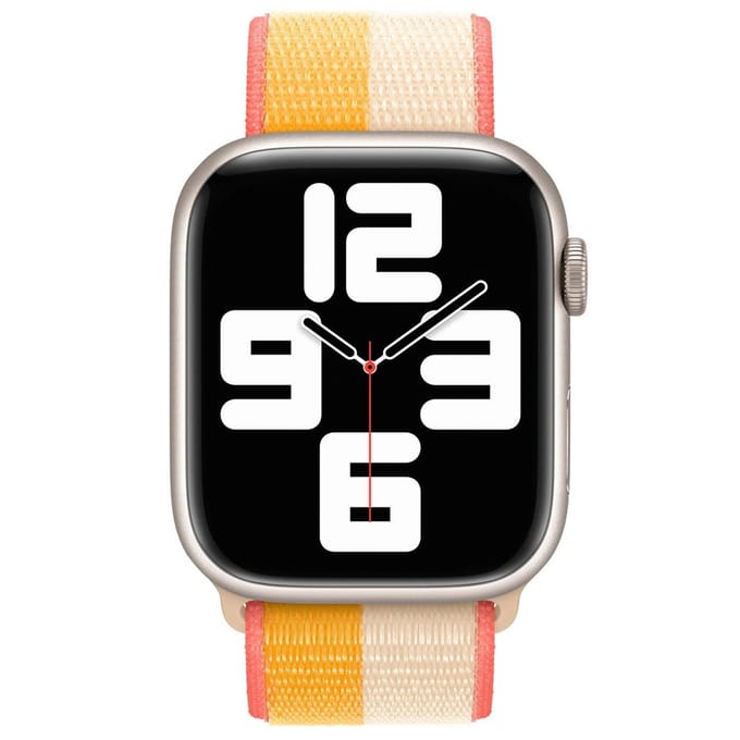 Apple Watch Sport Loop  - 45 mm - Maize/White - Regular - voor Apple Watch SE/5/6