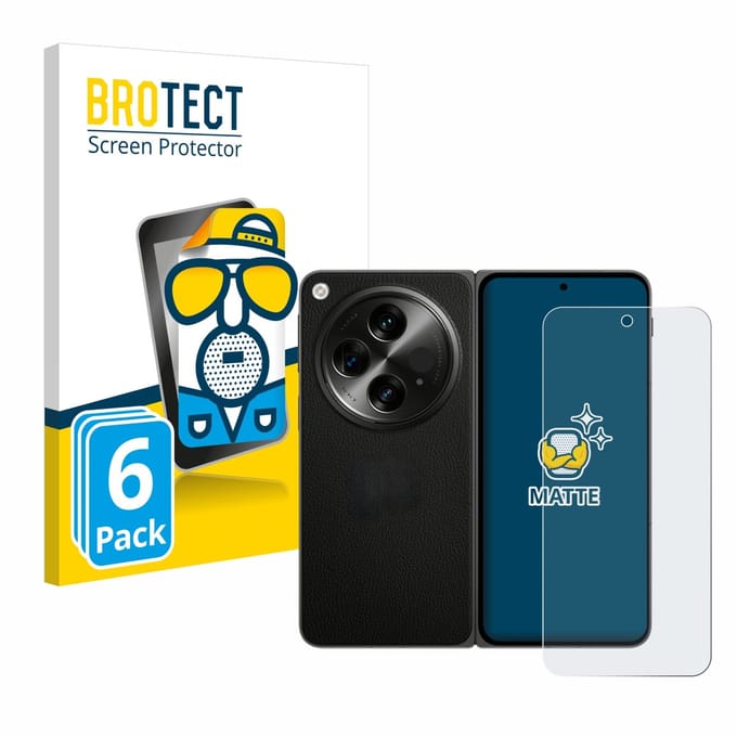 BROTECT - Screenprotector voor OnePlus Open - Folie Beschermfolie matte 6 Stuks