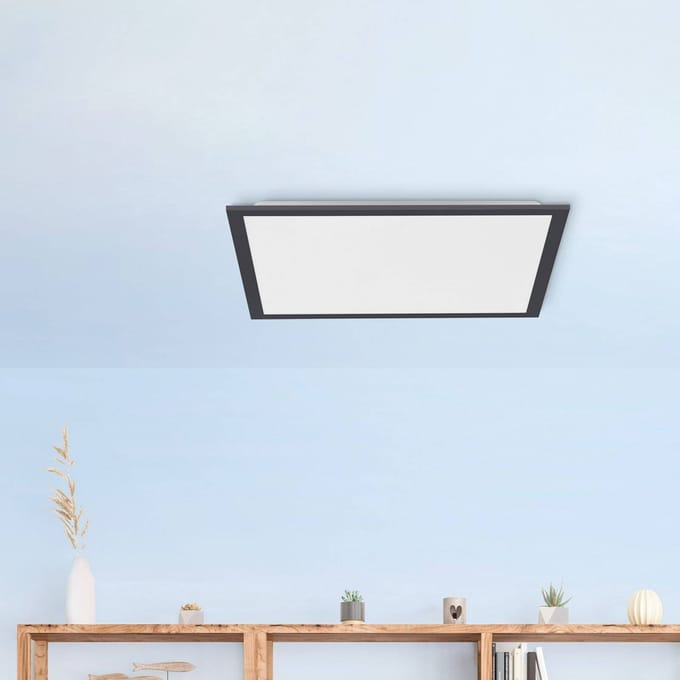 LED plafondlamp FLAT, 2700-5000 K,CCT lichtmanagement, dimbaar, afstandsbediening, 28 W, L 455 x B 455 mm