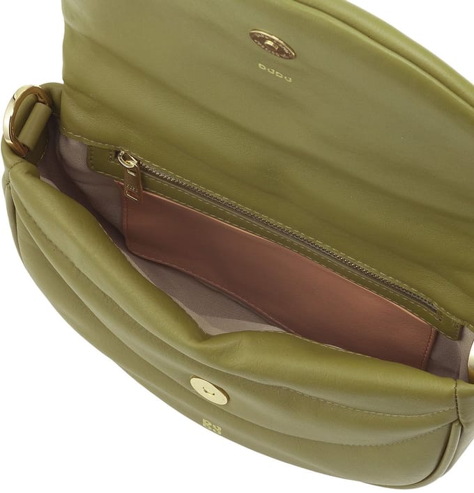 DuDu Schoudertas Leder 22 cm - Dames - olive