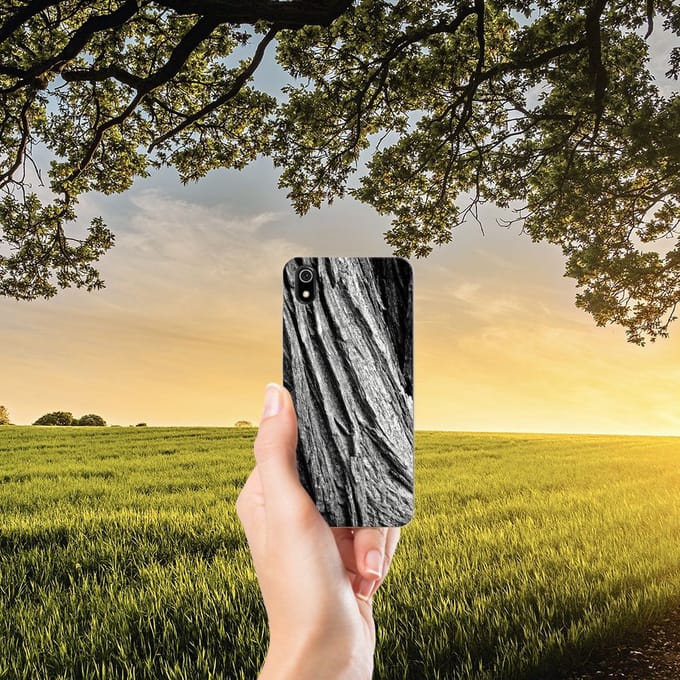 Bumper Hoesje Xiaomi Redmi 7A Boomschors Grijs
