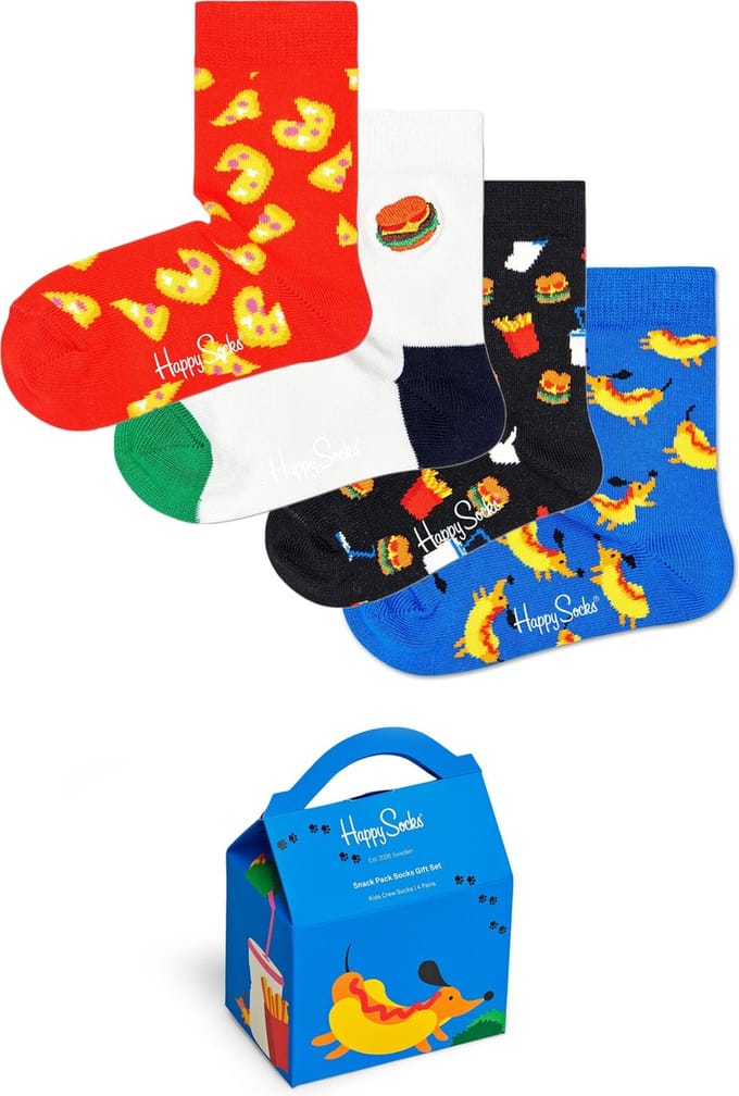 Happy Socks Kids Snack Pack Socks Giftbox - Maat 2-3Y
