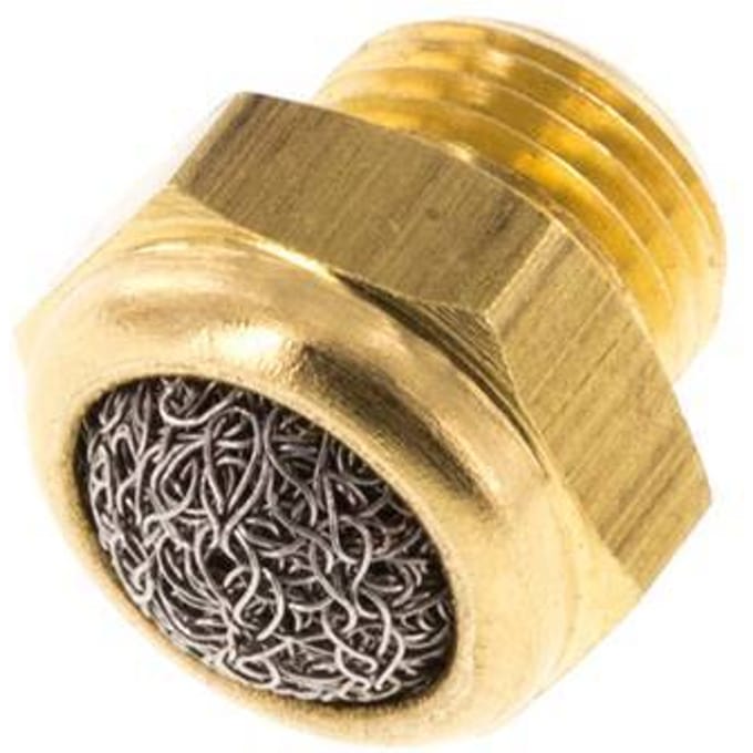 G1/8'' Messing Compacte Pneumatische Geluiddemper 1.4301 Draadgaas [5 Stuks]
