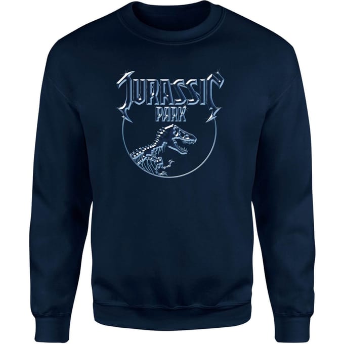 Jurassic Park Logo Metal Sweatshirt - Blauw - L