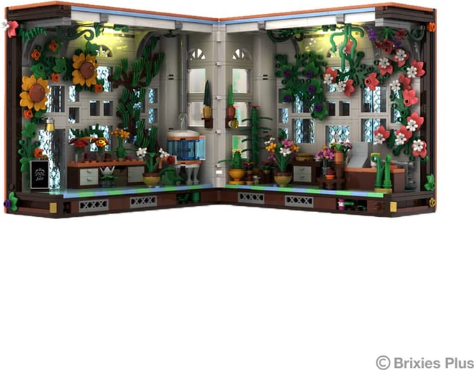 Brixies, Modelbouwpakket, Booknook Flowershop, 222.605, 20,9x14,1x17,6 cm