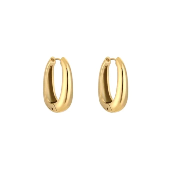 Bijoutheek Oorringen Oval Hoop 2,5 cm Goud