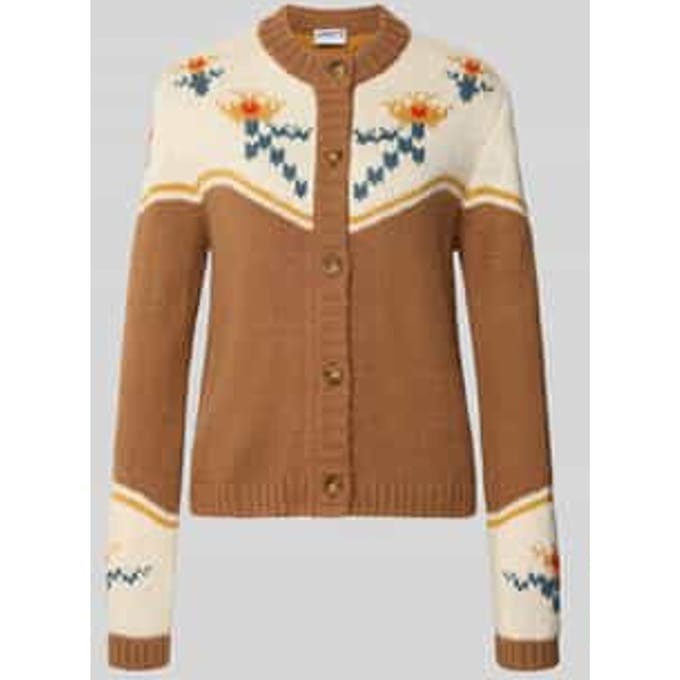 regular fit gebreid jack met wol