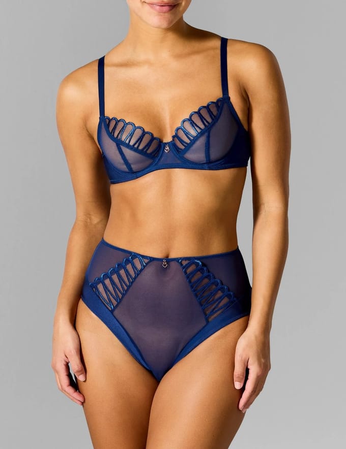 Sapph - Lara Plunge BH Navy - maat 80D - Blauw