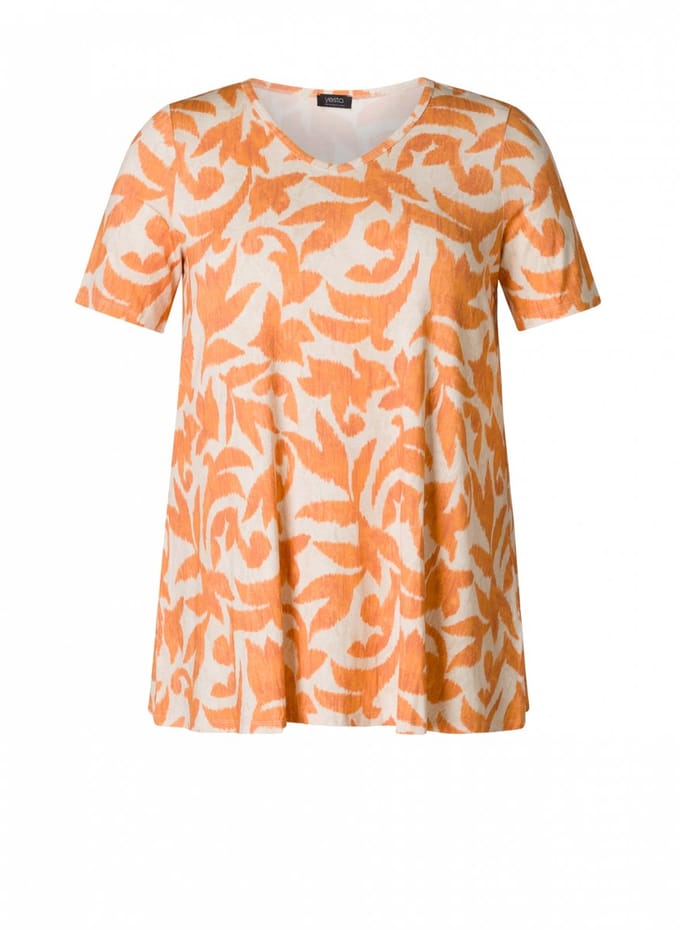 YEST CURVE Ankie Essential Tops - Dusty Orange/Multi c - maat 2(50)