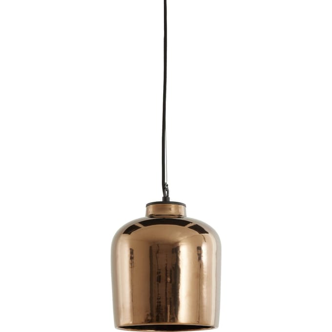 Light & Living Hanglamp Dena – Ø22,5 cm – Keramiek – E27 – Modern Design – Brons