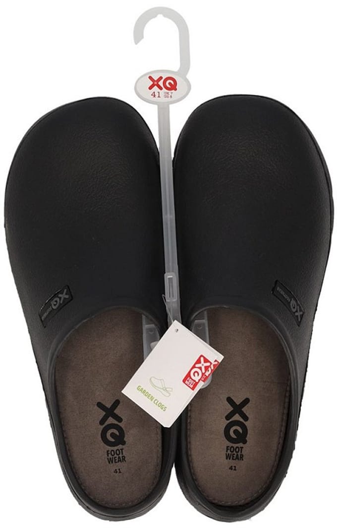 XQ heren tuinklomp - cloqs - zwart uni - maat 46