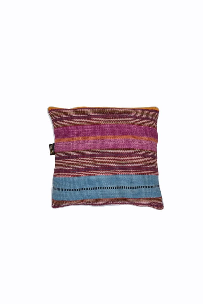 Handgeweven Gestreepte Kilim Kussenhoes