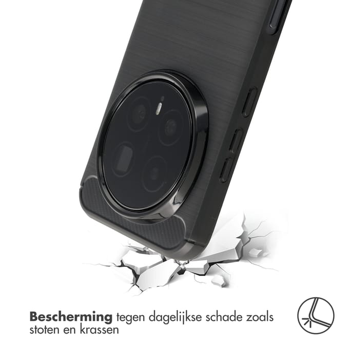 imoshion Hoesje - Geschikt voor Honor Magic8 Pro - Brushed Backcover - Zwart