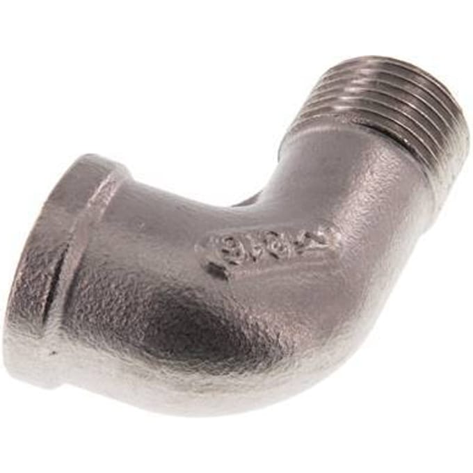 Rp 1/2'' x R 1/2'' F/M RVS L-Fitting 90graden 16 Bar