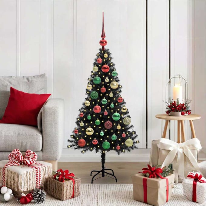 vidaXL Kerstboom Zwart 120 cm PVC