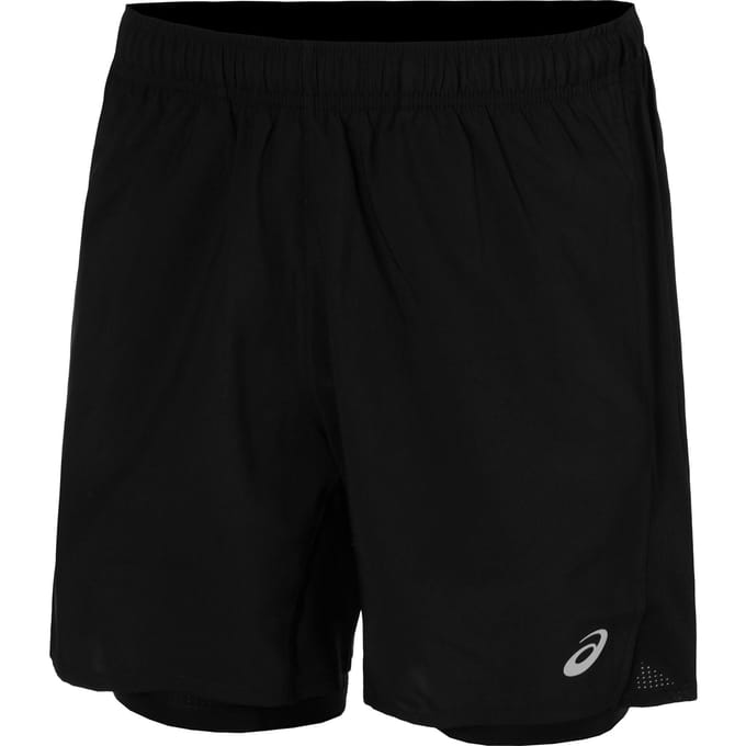 Asics Core 2-N-1 7In Running Korte Broek Heren Performance Black/Performance Black M