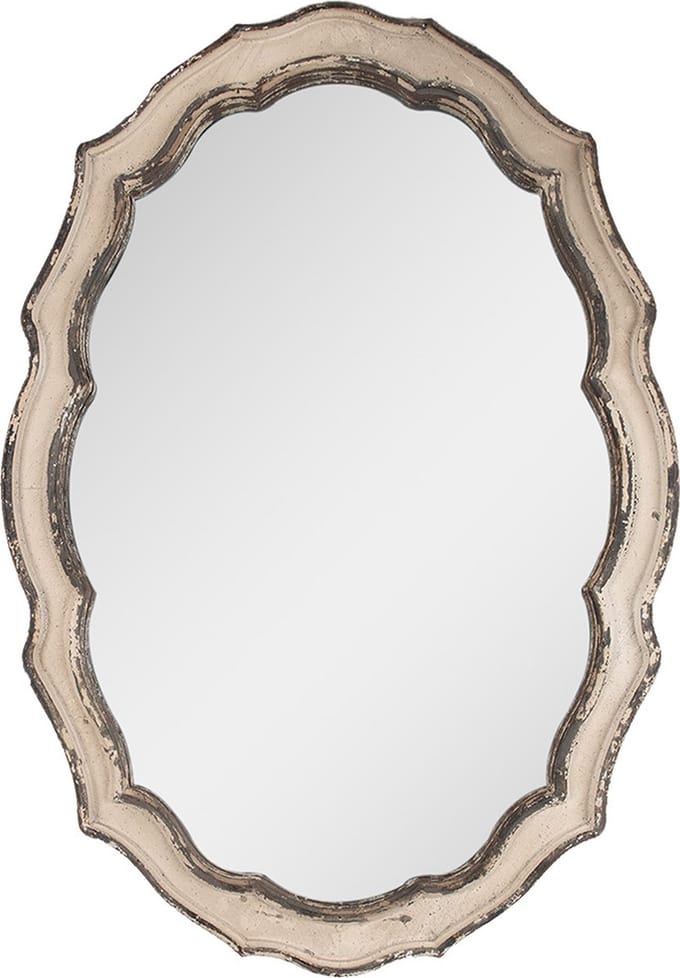 Clayre & Eef Spiegel 52x3x75 cm Beige Bruin Hout